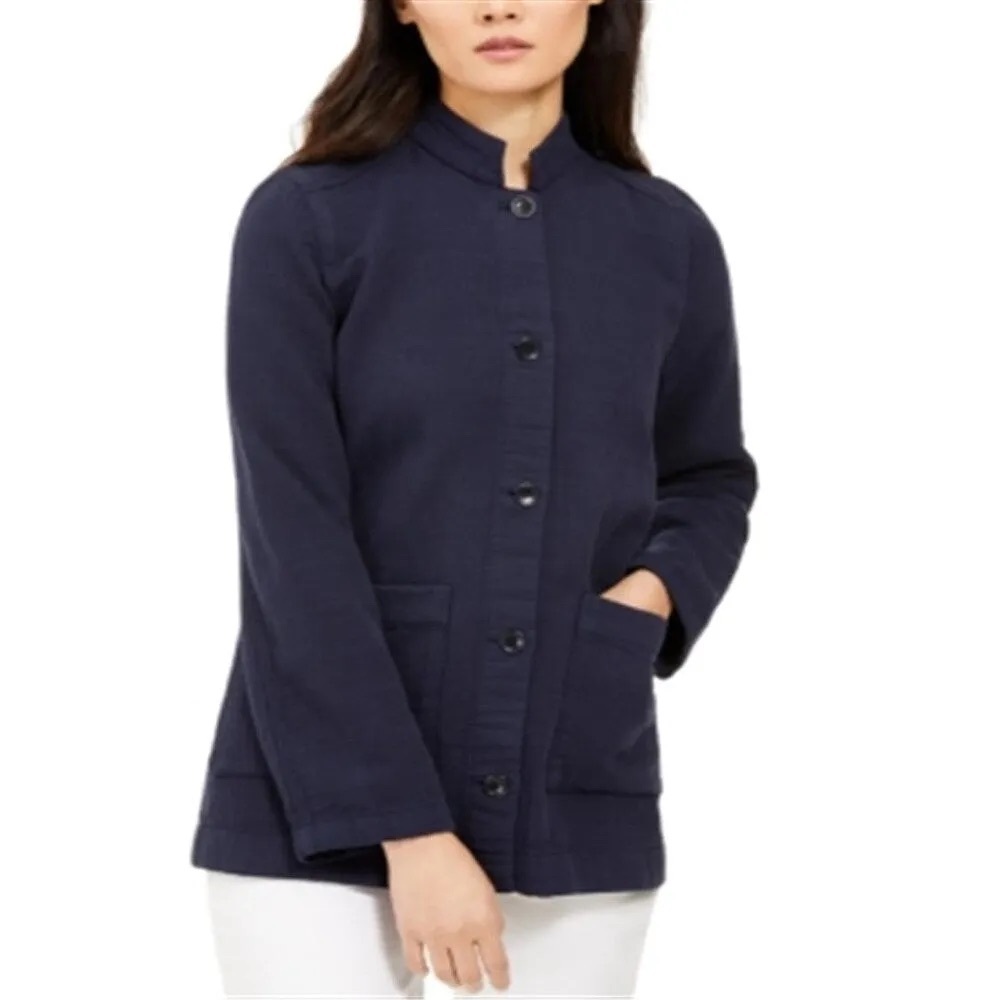 Eileen Fisher Midnight Blue Utility Jacket size PM